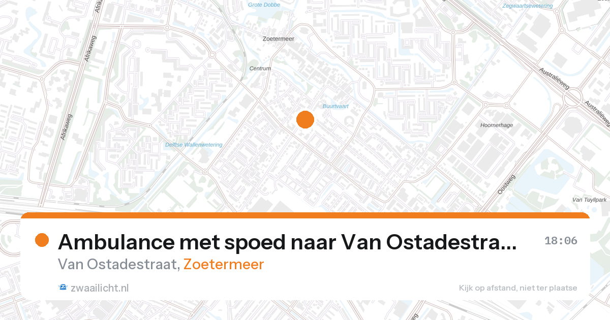 Ambulance met spoed naar Van Ostadestraat in Zoetermeer — 27 aug 2026