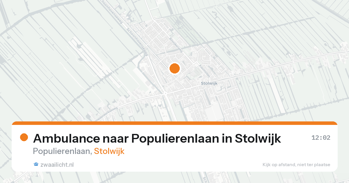 Ambulance naar Populierenlaan in Stolwijk — 22 aug 2026