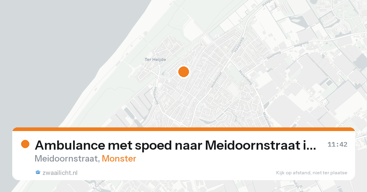Ambulance met spoed naar Meidoornstraat in Monster — 17 aug 2026