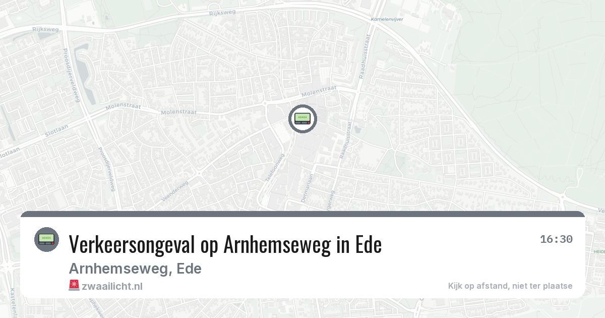 Verkeersongeval op Arnhemseweg in Ede — 28 jul 2026