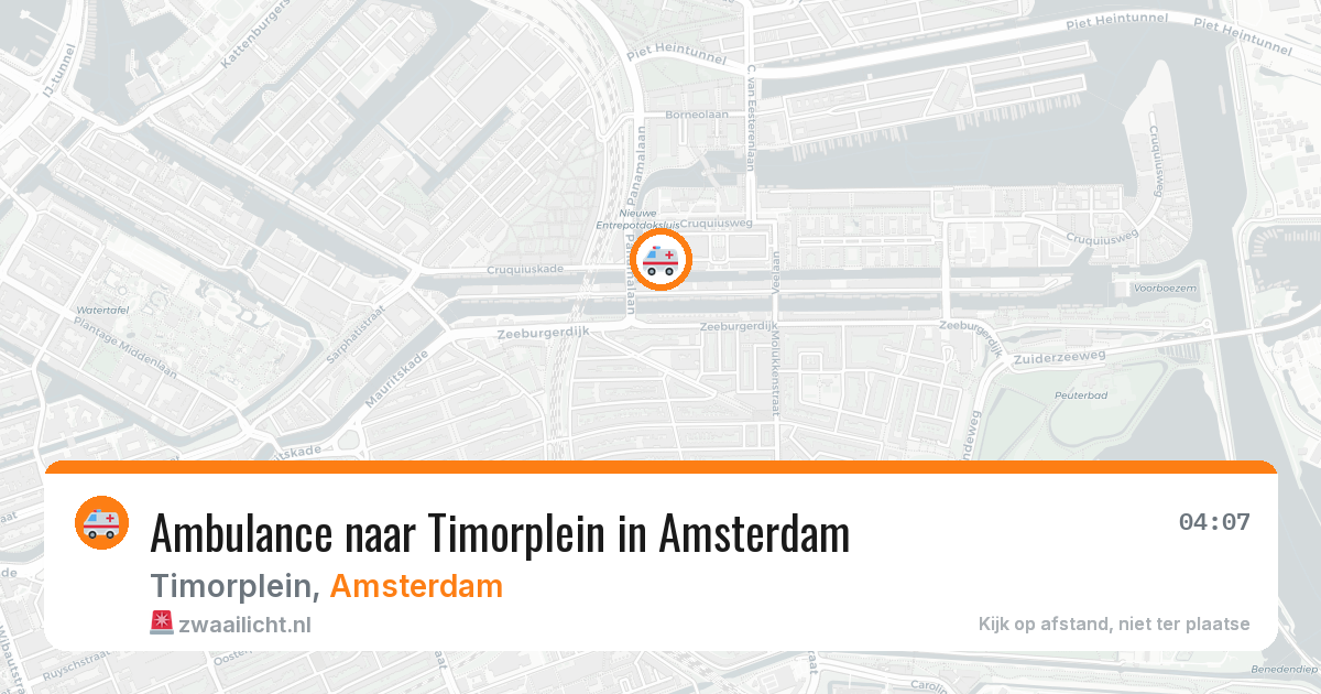 Ambulance naar Timorplein in Amsterdam — 7 jun 2026