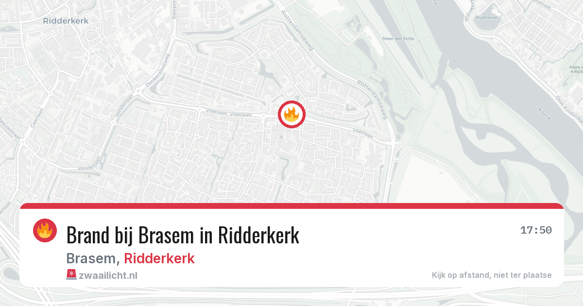 Brand bij Brasem in Ridderkerk — 21 jun 2026