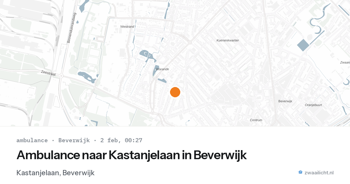 Ambulance naar Kastanjelaan in Beverwijk — 1 feb 2026