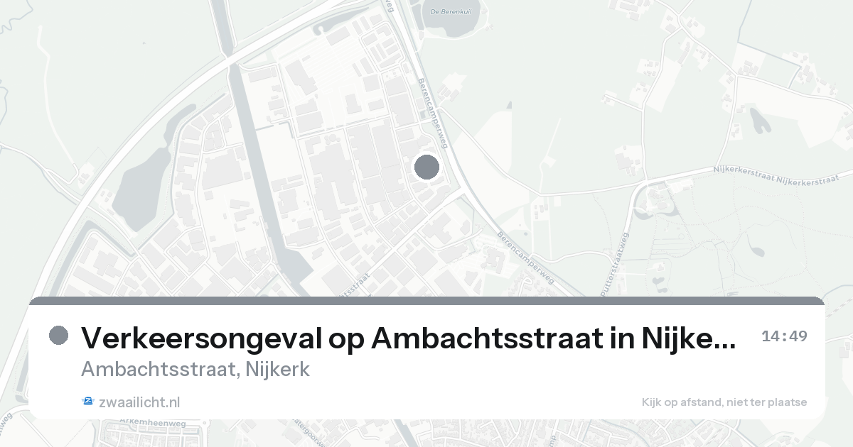 Verkeersongeval op Ambachtsstraat in Nijkerk — 22 mei 2026