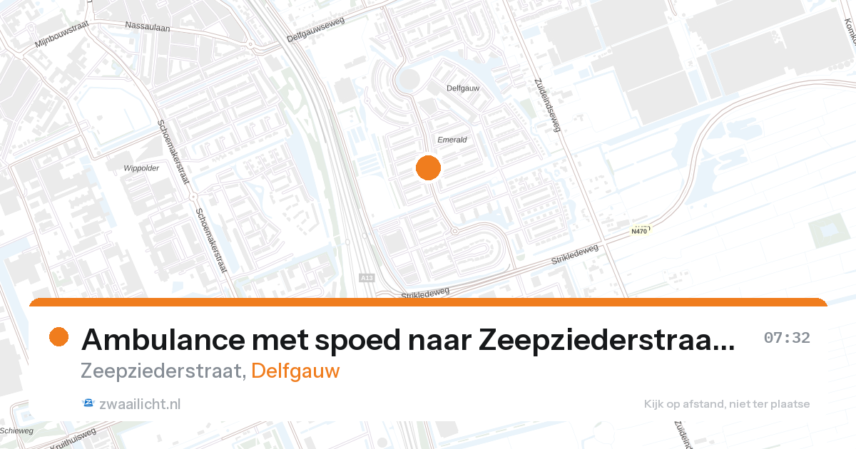 Ambulance met spoed naar Zeepziederstraat in Delfgauw — 17 feb 2026