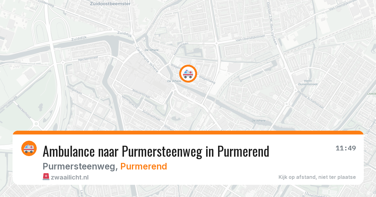 Ambulance naar Purmersteenweg in Purmerend — 15 jul 2026