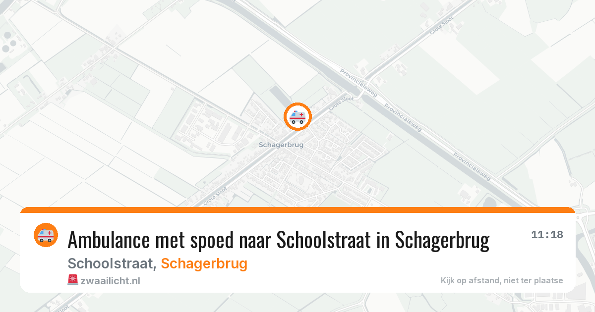 Ambulance met spoed naar Schoolstraat in Schagerbrug — 30 jun 2026