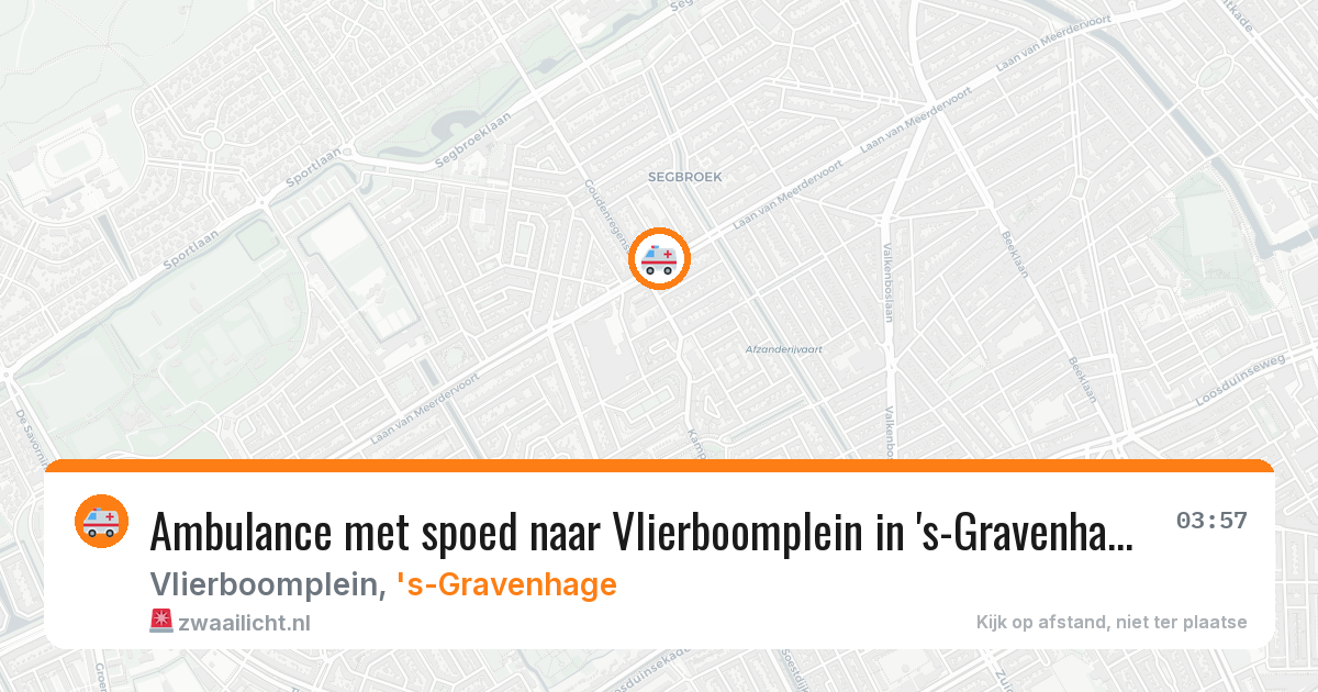 Ambulance met spoed naar Vlierboomplein in 's-Gravenhage — 19 apr 2026