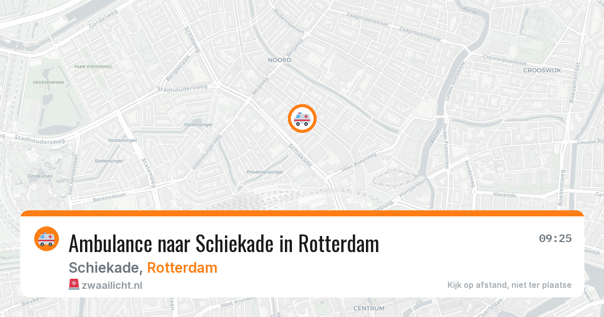 Ambulance naar Schiekade in Rotterdam — 14 aug 2026