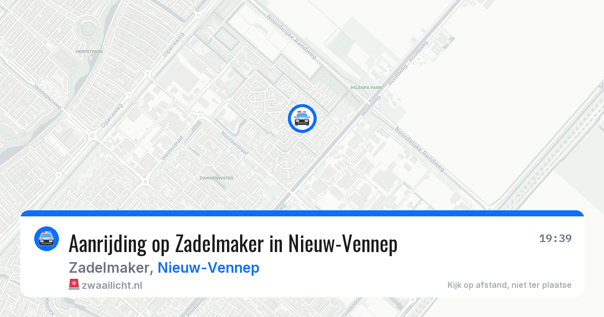 Aanrijding op Zadelmaker in Nieuw-Vennep — 19 jul 2026