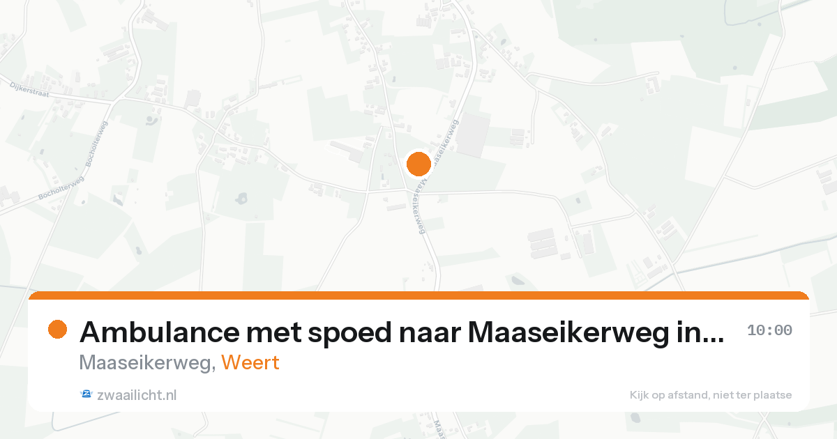 Ambulance met spoed naar Maaseikerweg in Weert — 23 aug 2026
