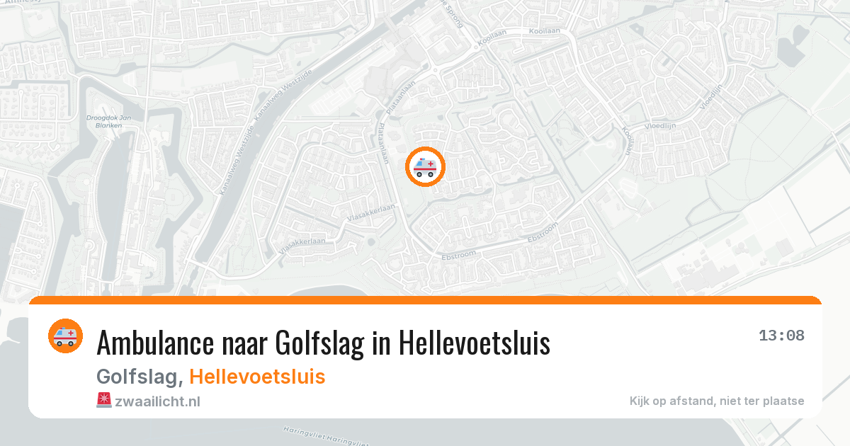 Ambulance naar Golfslag in Hellevoetsluis — 16 jun 2026