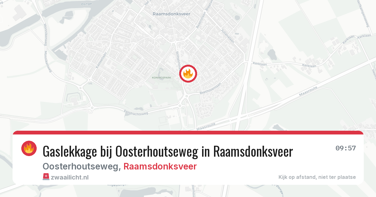 Gaslekkage bij Oosterhoutseweg in Raamsdonksveer — 28 apr 2026