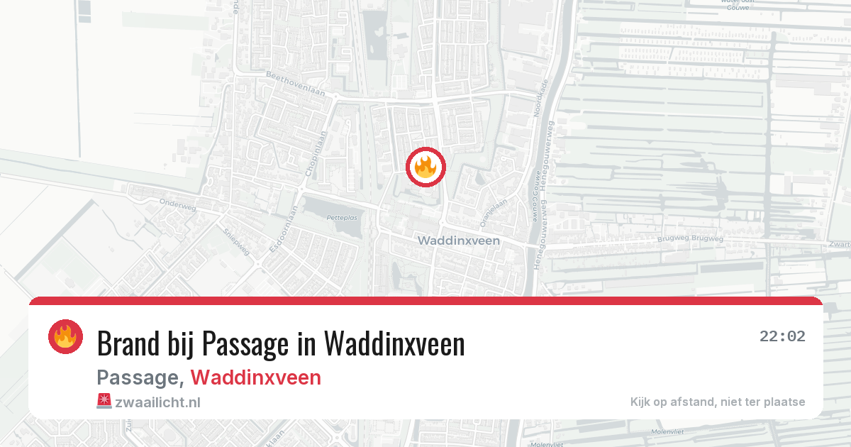 Brand bij Passage in Waddinxveen — 18 jun 2026