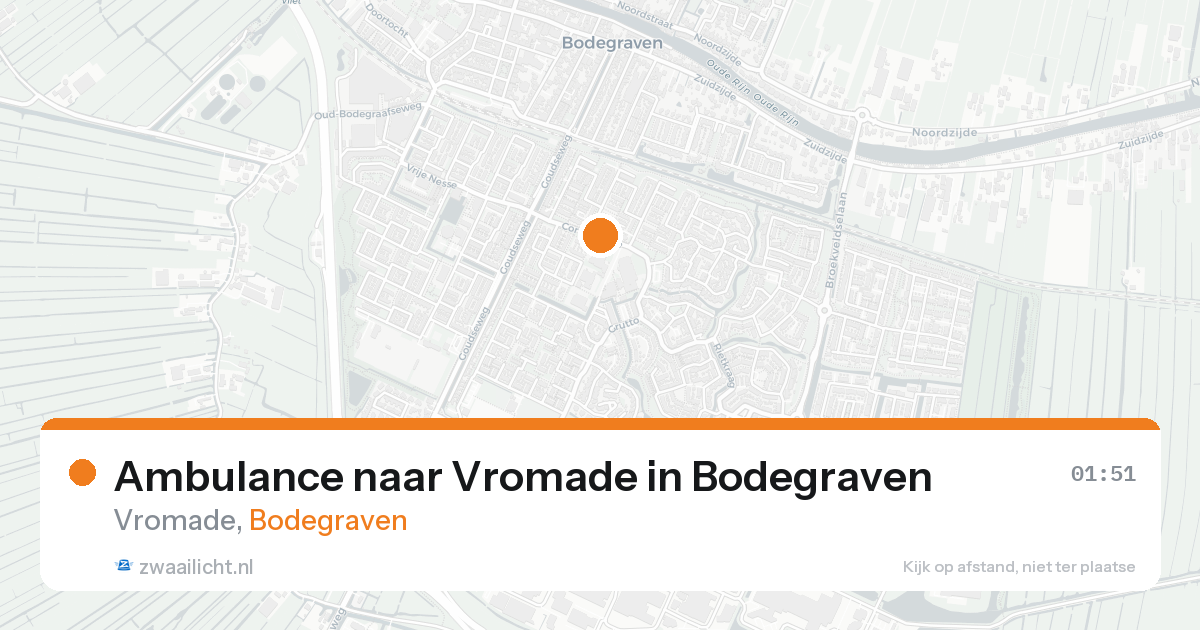 Ambulance naar Vromade in Bodegraven — 4 jul 2026