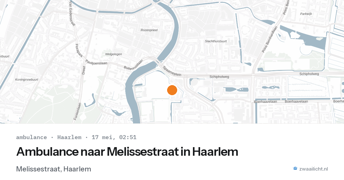 Ambulance naar Melissestraat in Haarlem — 17 mei 2026