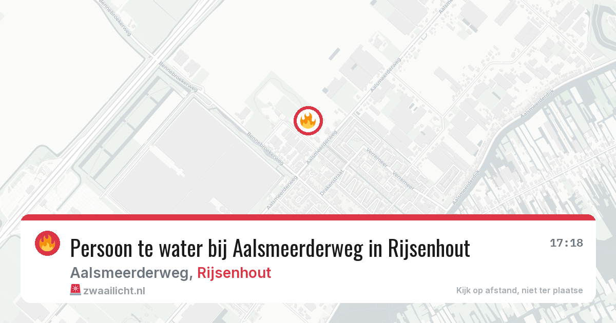Persoon te water bij Aalsmeerderweg in Rijsenhout — 2 aug 2026