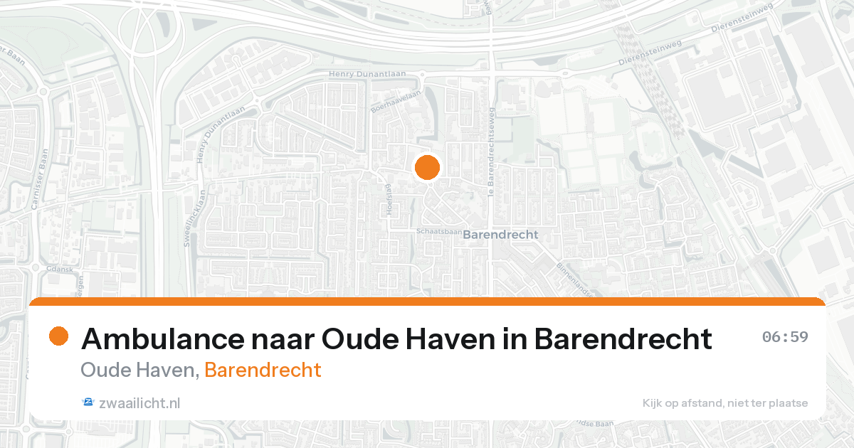 Ambulance naar Oude Haven in Barendrecht — 19 aug 2026