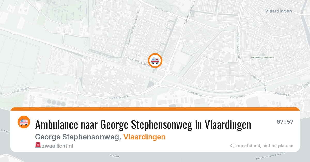 Ambulance naar George Stephensonweg in Vlaardingen — 29 jun 2026