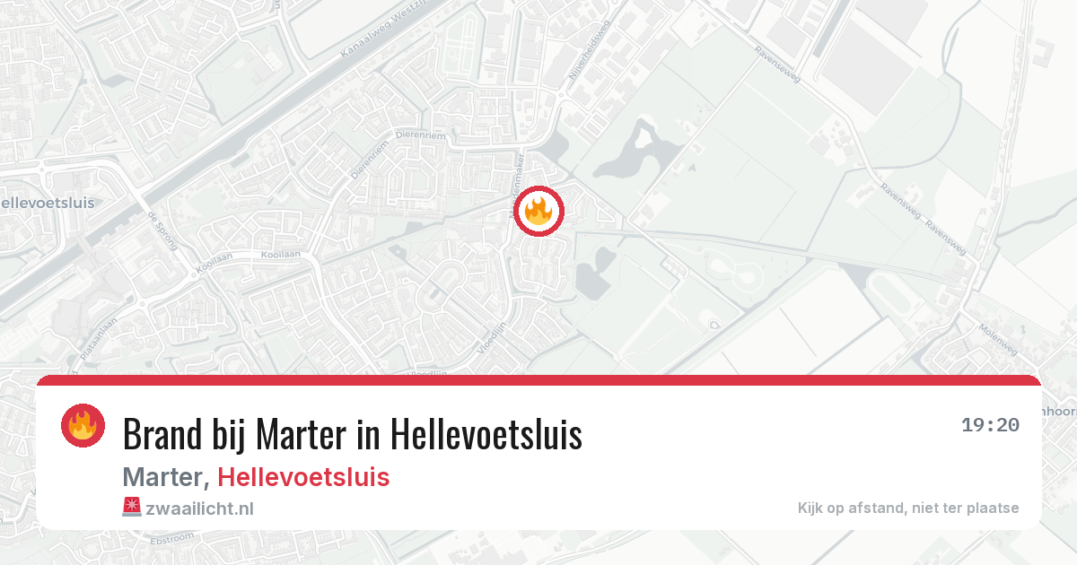 Brand bij Marter in Hellevoetsluis — 13 aug 2026