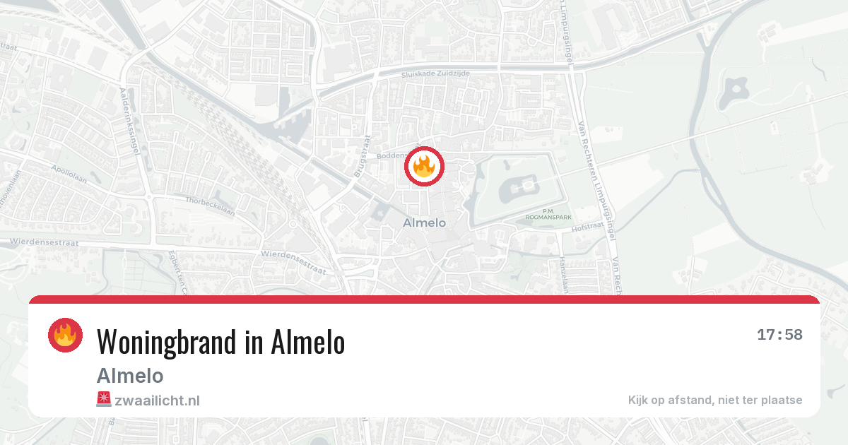 Woningbrand in Almelo — 11 apr 2026