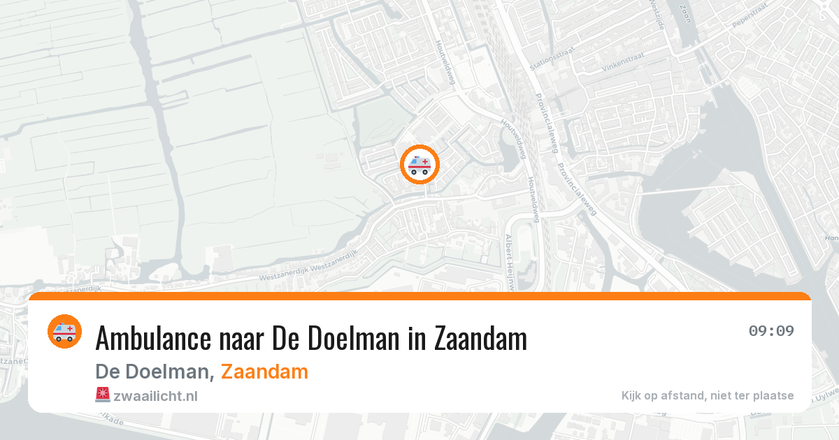Ambulance naar De Doelman in Zaandam — 27 jul 2026