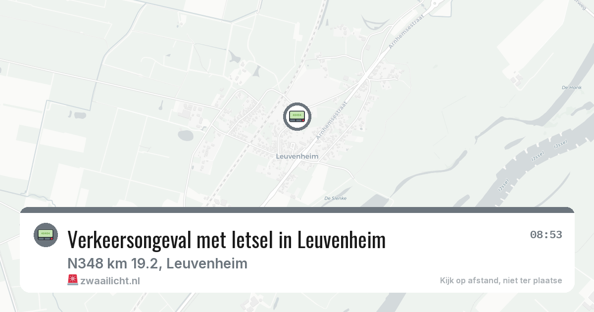 Verkeersongeval met letsel in Leuvenheim — 29 mei 2026