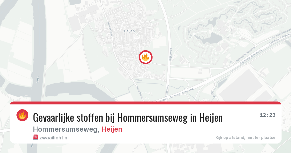 Gevaarlijke stoffen bij Hommersumseweg in Heijen — 2 aug 2026