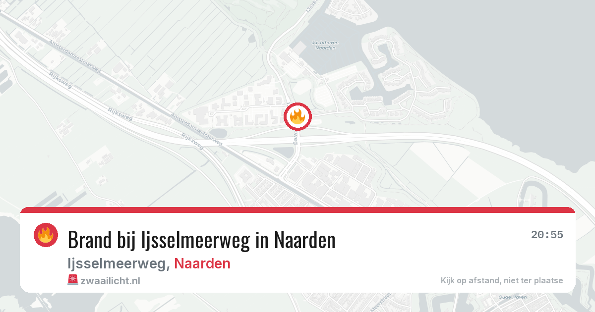 Brand bij Ijsselmeerweg in Naarden — 10 mei 2026