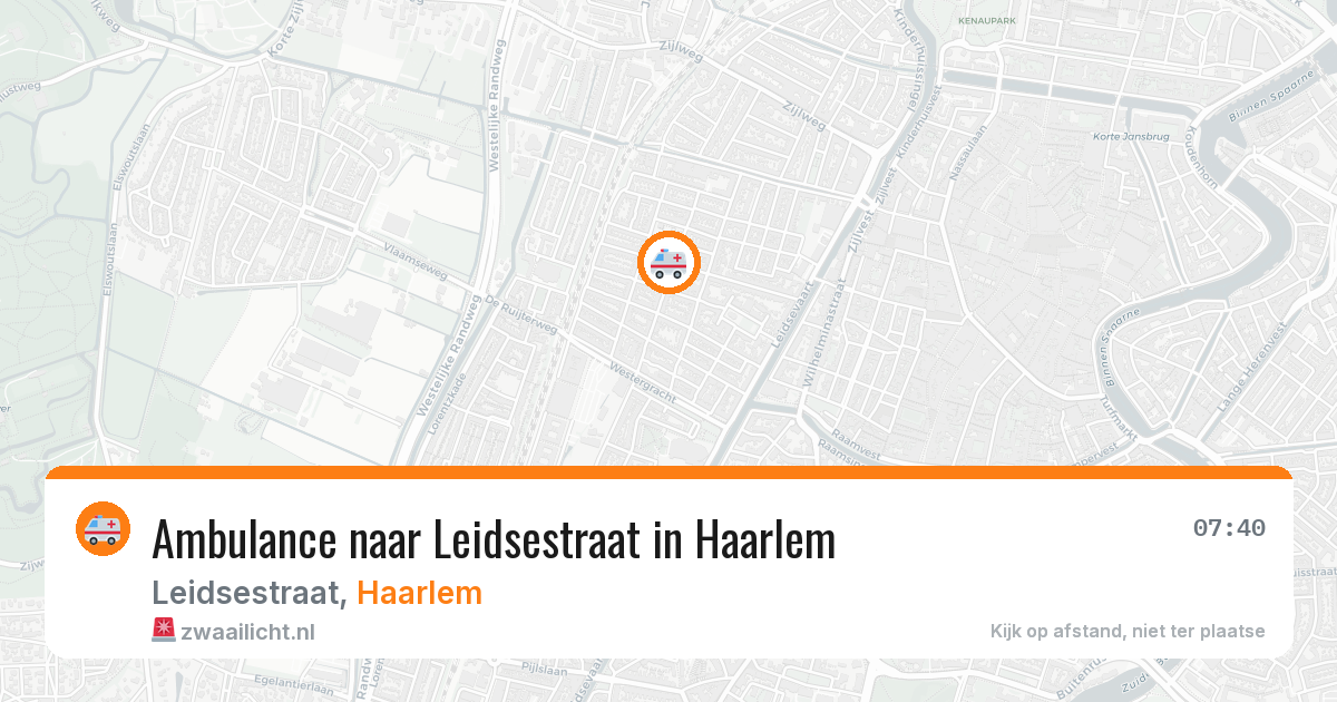 Ambulance naar Leidsestraat in Haarlem — 13 aug 2026