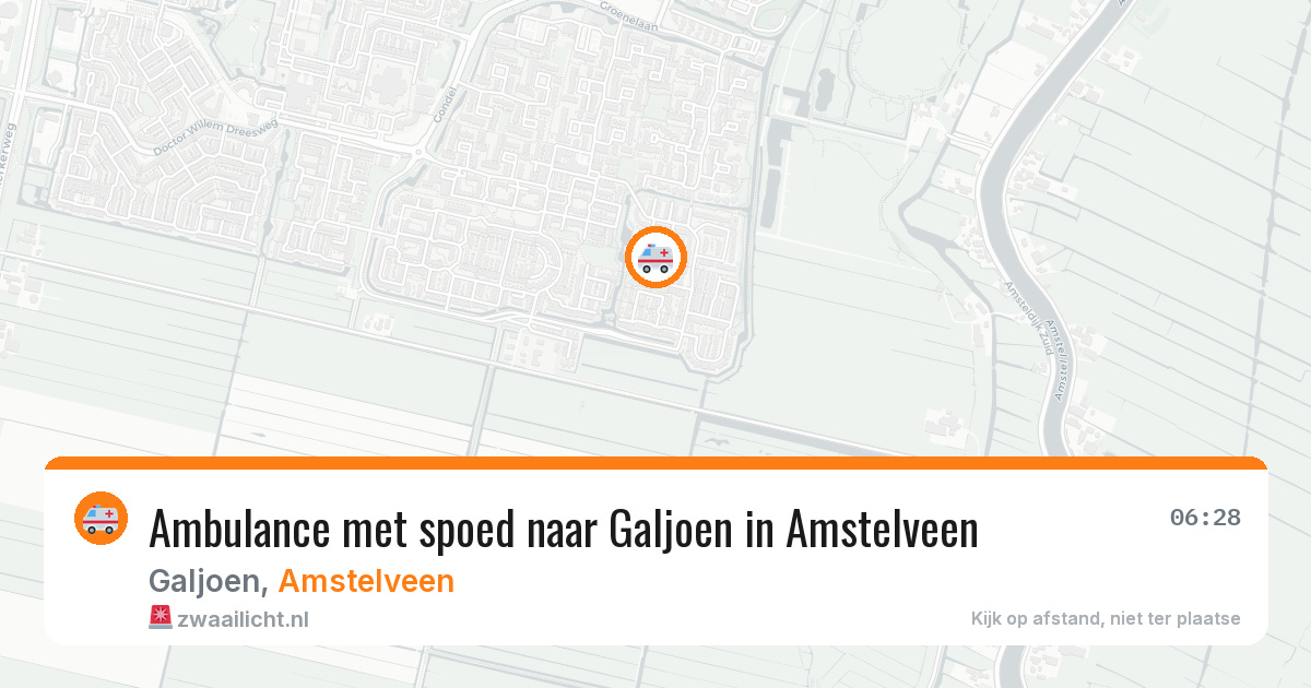 Ambulance met spoed naar Galjoen in Amstelveen — 8 aug 2026