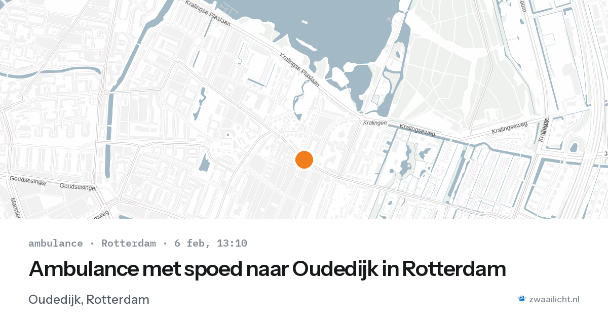 Ambulance met spoed naar Oudedijk in Rotterdam — 6 feb 2026