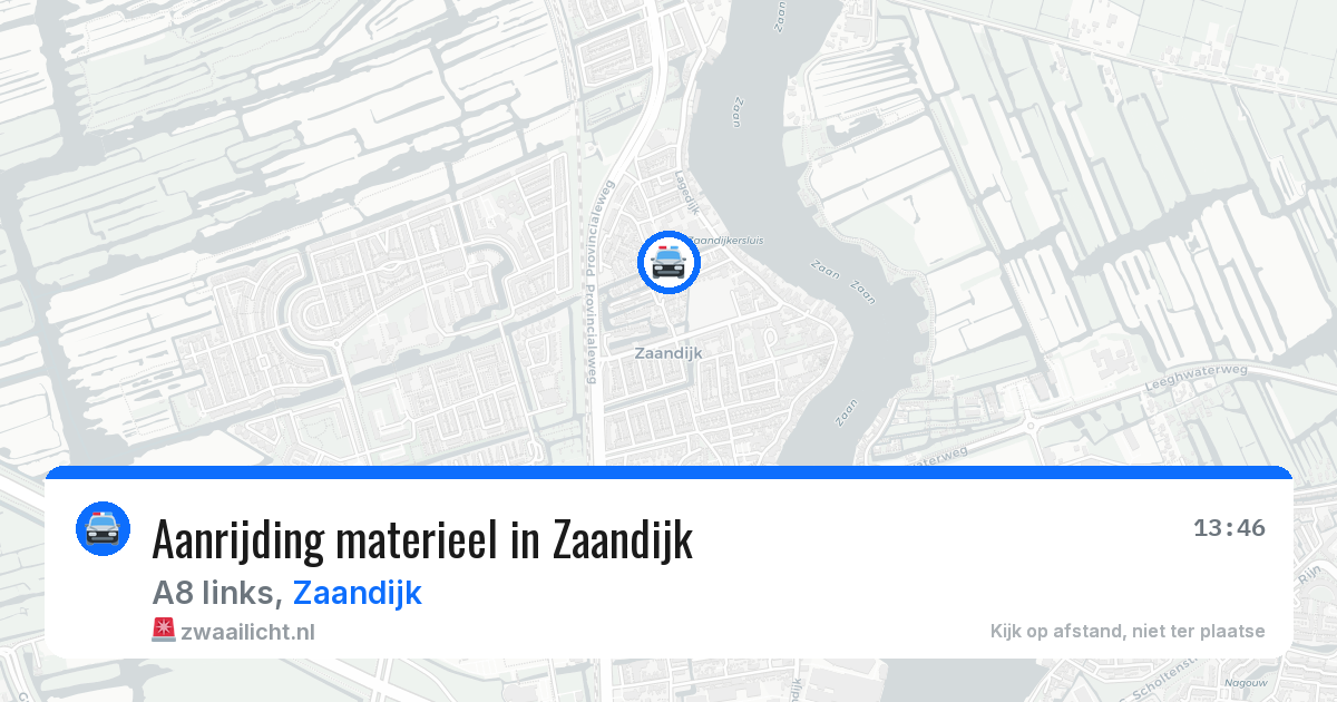Aanrijding materieel in Zaandijk — 4 apr 2026