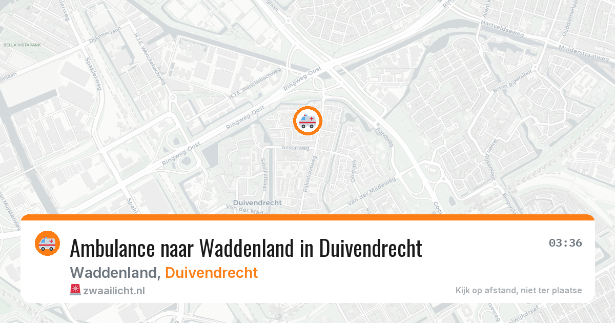 Ambulance naar Waddenland in Duivendrecht — 6 aug 2026