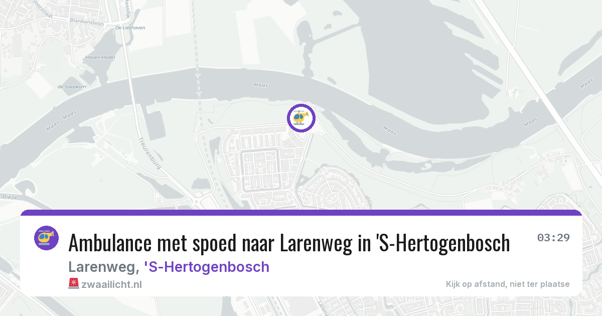 Ambulance met spoed naar Larenweg in 'S-Hertogenbosch — 31 jul 2026