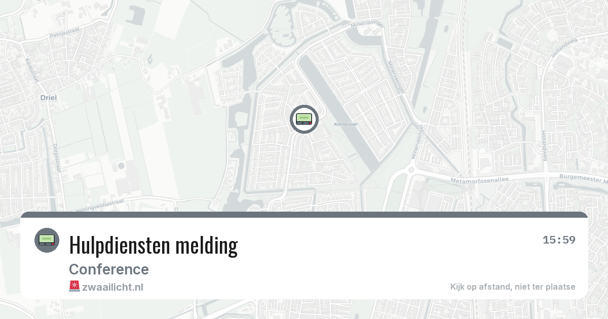 Hulpdiensten melding — 6 jul 2026