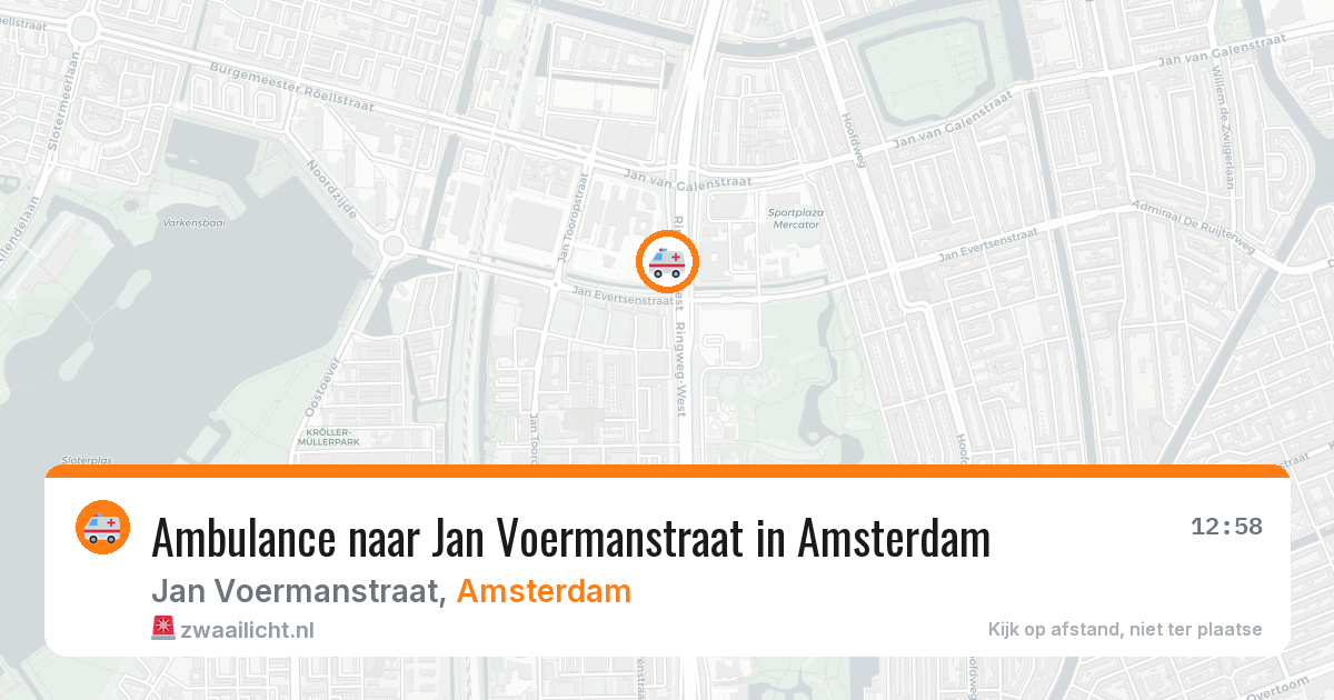 Ambulance naar Jan Voermanstraat in Amsterdam — 25 jun 2026