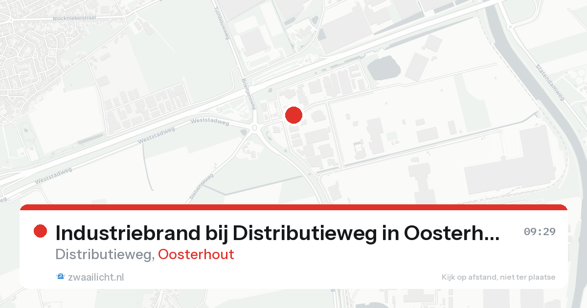 Industriebrand bij Distributieweg in Oosterhout — 24 aug 2026