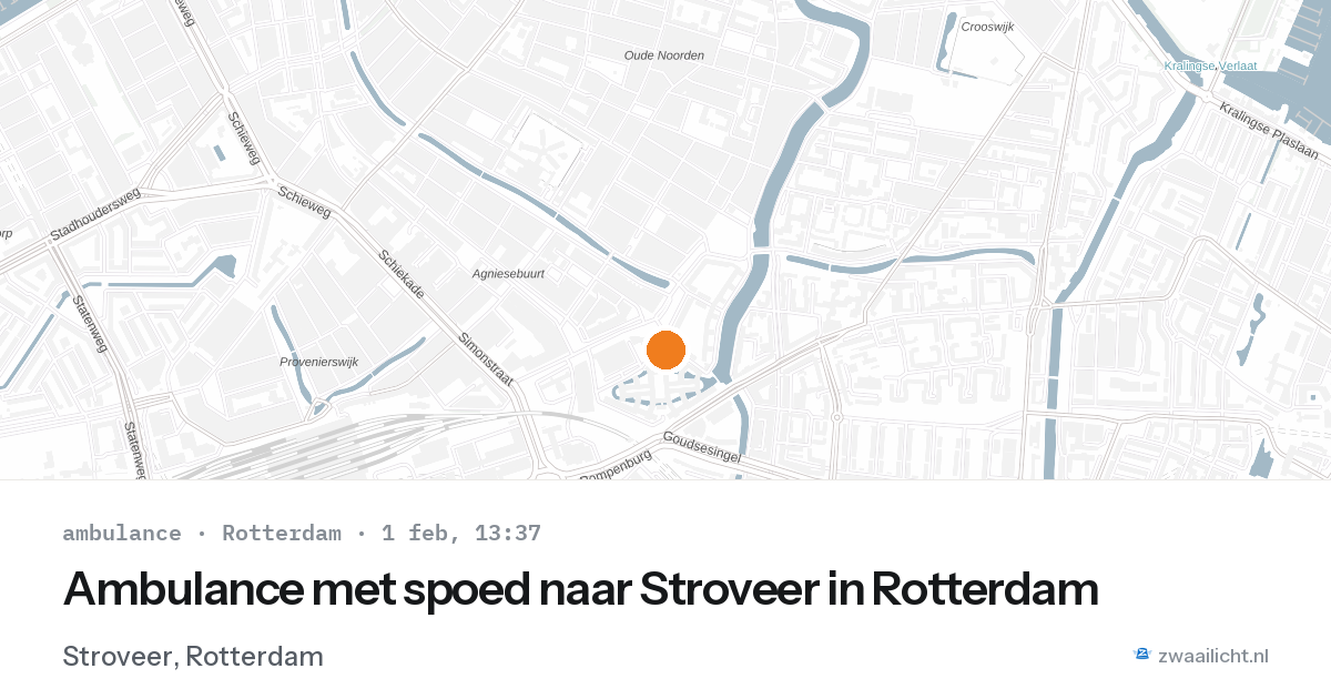 Ambulance met spoed naar Stroveer in Rotterdam — 1 feb 2026