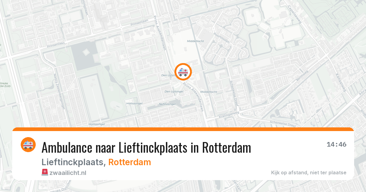 Ambulance naar Lieftinckplaats in Rotterdam — 19 mei 2026