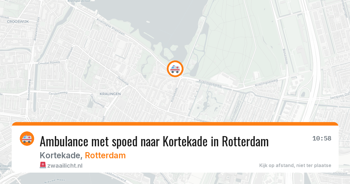 Ambulance met spoed naar Kortekade in Rotterdam — 11 aug 2026