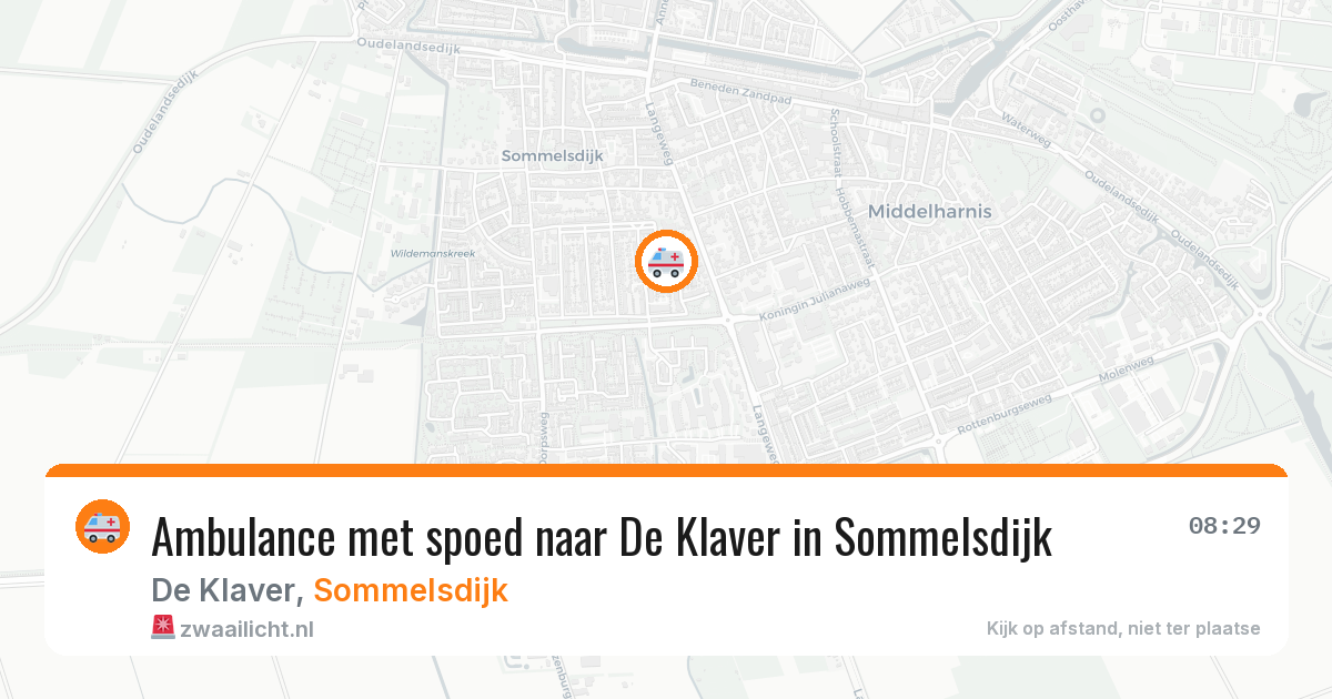 Ambulance met spoed naar De Klaver in Sommelsdijk — 21 mei 2026