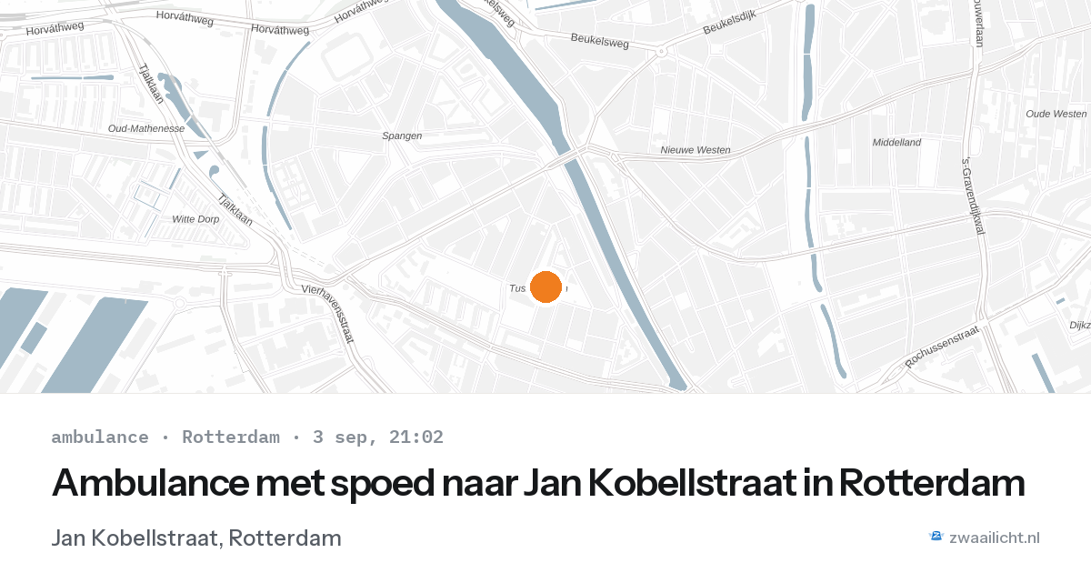 Ambulance met spoed naar Jan Kobellstraat in Rotterdam — 3 sep 2026