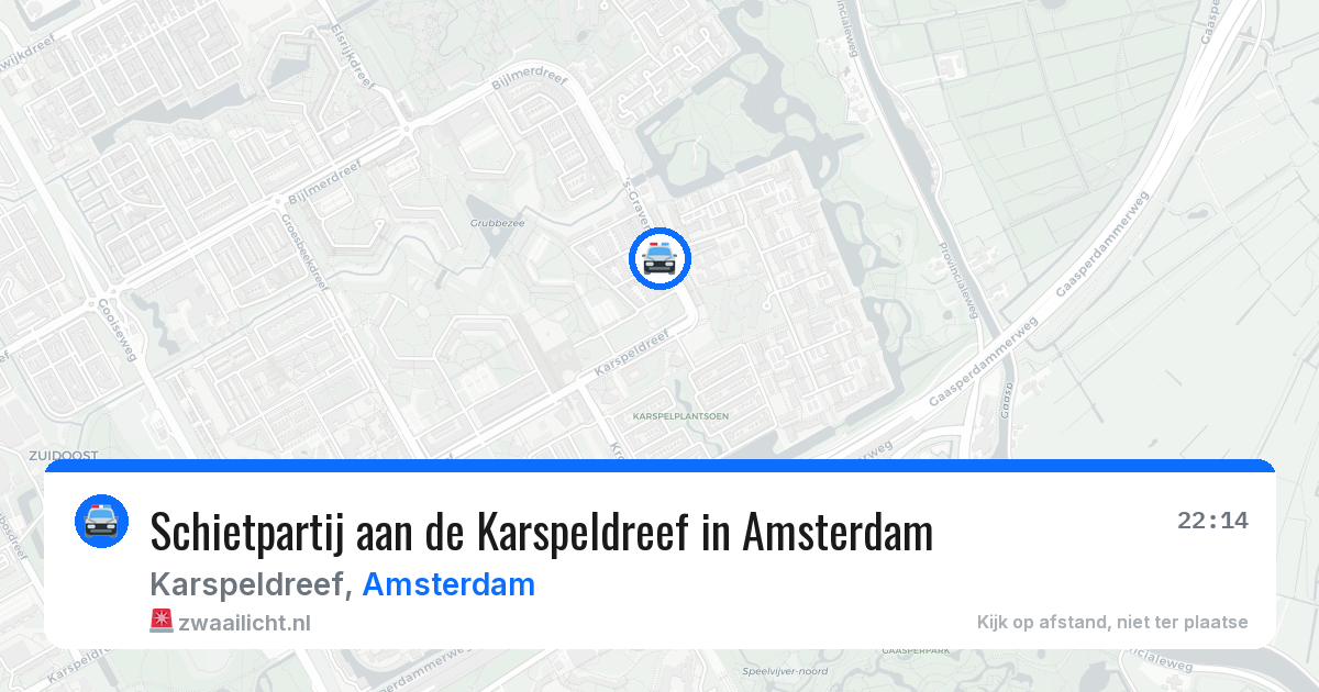 Schietpartij aan de Karspeldreef in Amsterdam — 13 jul 2026