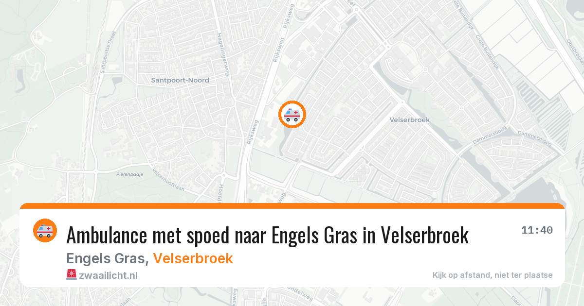 Ambulance met spoed naar Engels Gras in Velserbroek — 11 feb 2026