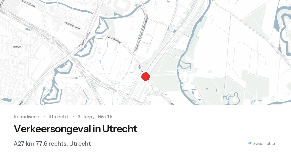 Verkeersongeval in Utrecht — 3 sep 2026