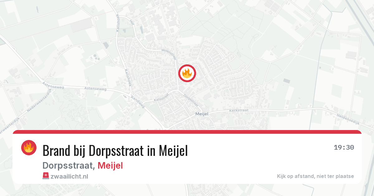 Brand bij Dorpsstraat in Meijel — 6 jun 2026