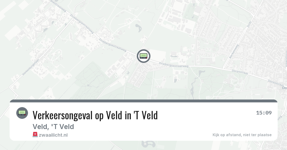 Verkeersongeval op Veld in 'T Veld — 22 mei 2026
