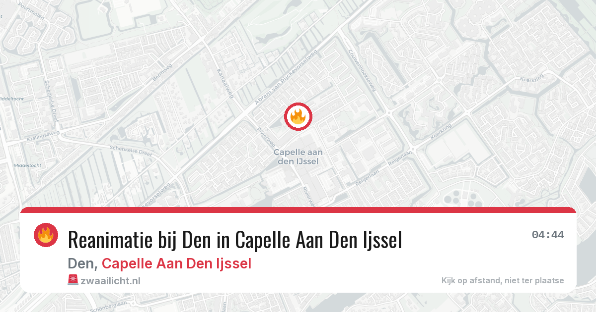 Reanimatie bij Den in Capelle Aan Den Ijssel — 23 apr 2026