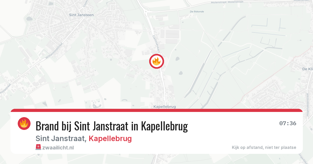Brand bij Sint Janstraat in Kapellebrug — 6 jul 2026